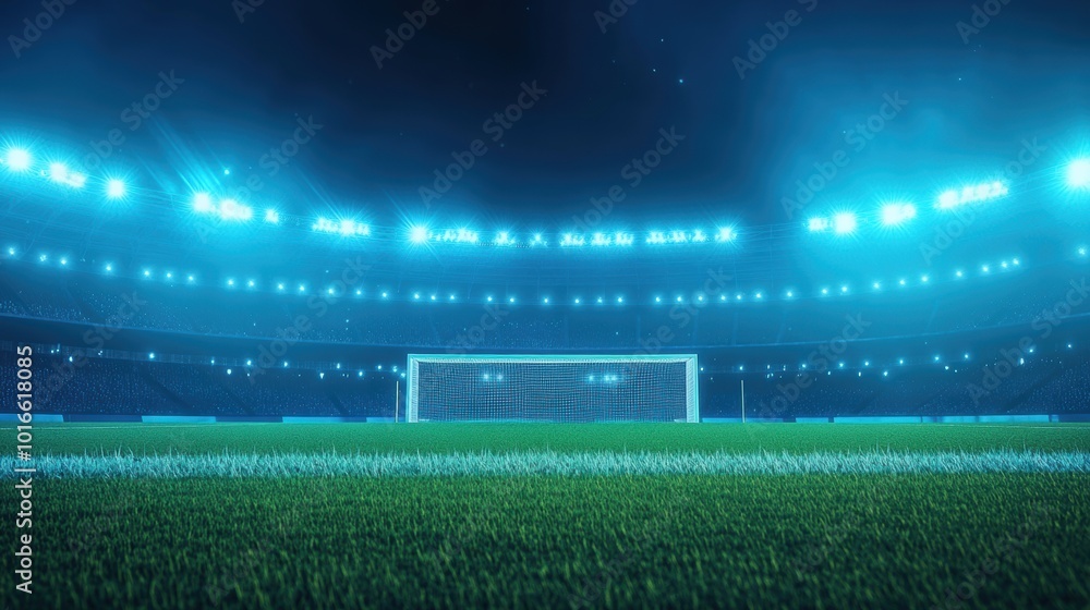 Naklejka premium Stadium Night Goal.