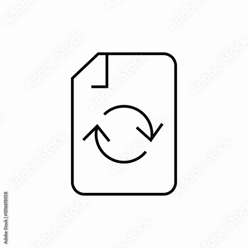 recycle document icon sign vector