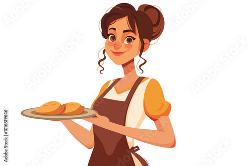 housewife isolated illustration