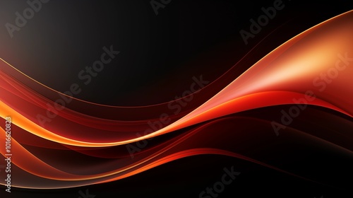 Abstract Background with Soft orange and red Wavy Lines, Harmonious Blend of Colors Creating Tranquil Atmosphere for Graphics, Posters, Web Pages, and Print Media