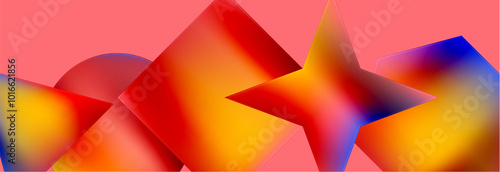 Fluid color geometric shapes abstract background. Vector Illustration For Wallpaper, Banner, Background, Card, Book Illustration, landing page