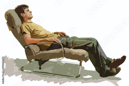 psychotherapy session isolated illustration