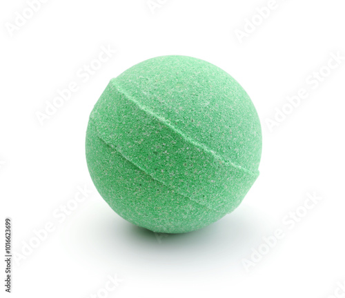 Bath bomb isolated on white.