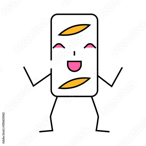 apple strudel dessert character line icon vector. apple strudel dessert character sign. isolated symbol illustration
