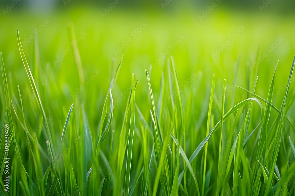Close Up of Green Grass Blades Close Up of Green Grass Blades