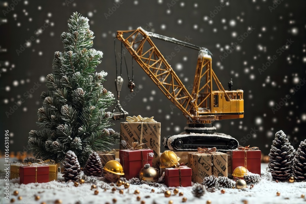Christmas card for construction industry.