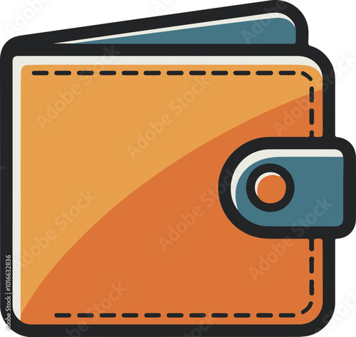 Vector Wallet Design: Stylish and Minimalist Illustration