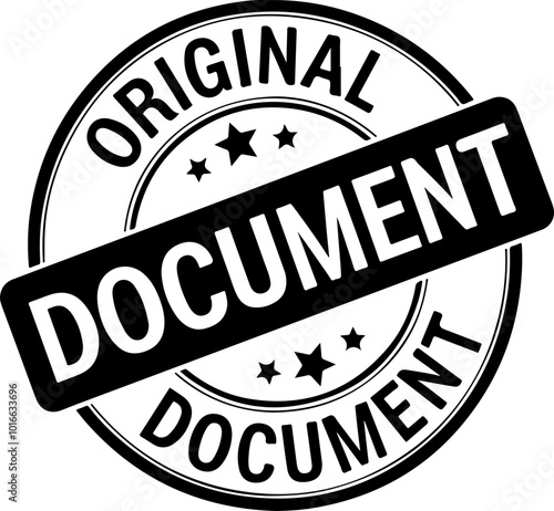 Vector Stamp Marking Original Document