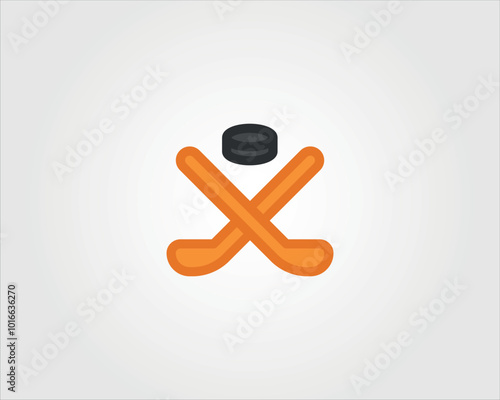 hokey flat icon isolated on a white background