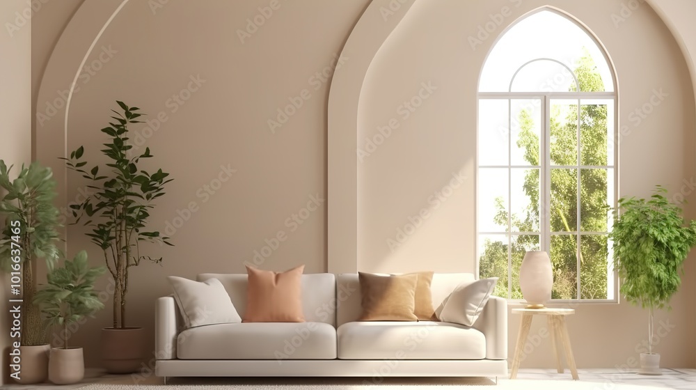 The modern simple design style sitting room composed of sofa and coffee table,generated with AI. The modern simple design style sitting room composed of sofa and coffee table,generated with AI.