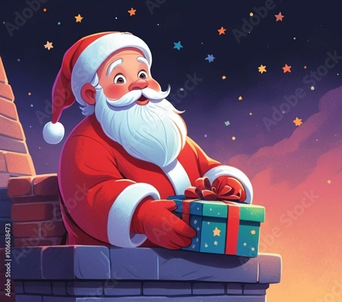 santa claus with gifts