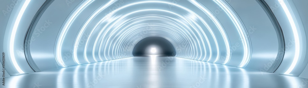A futuristic tunnel with glowing lines and a smooth floor, creating an atmosphere of modernity and innovation. A futuristic tunnel with glowing lines and a smooth floor, creating an atmosphere of modernity and innovation.