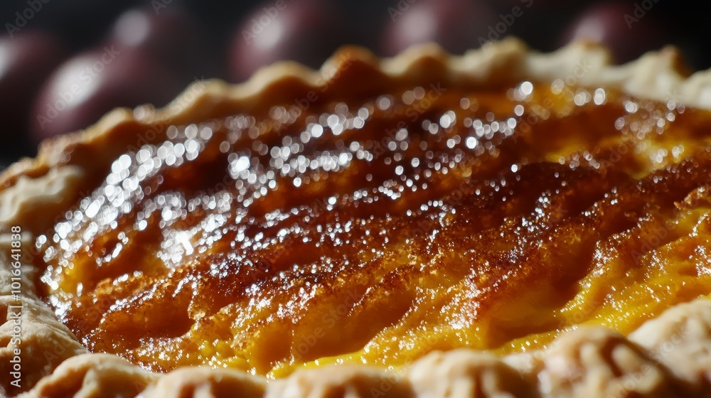 Close-Up of a Pumpkin Pie Close-Up of a Pumpkin Pie