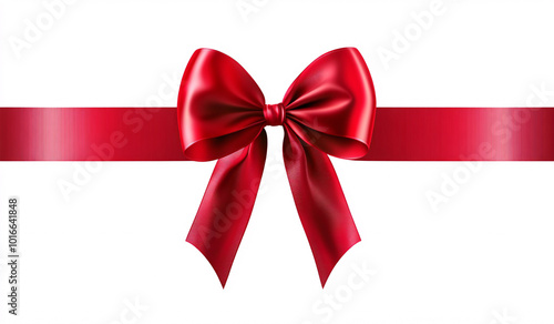 red ribbon bow photo