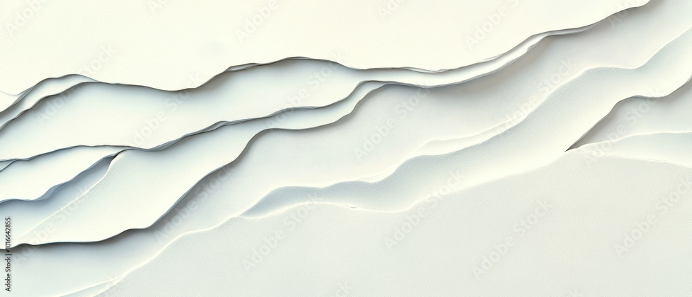Abstract layered paper texture with soft curves on a white background, ideal for design projects. Abstract layered paper texture with soft curves on a white background, ideal for design projects.