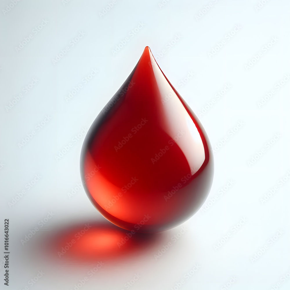 Glossy Blood Drop on White | A high-resolution image of a pristine blood drop, showcasing its glossy texture on a clean white background. Perfect for medical, health, or creative projects. Glossy Blood Drop on White | A high-resolution image of a pristine blood drop, showcasing its glossy texture on a clean white background. Perfect for medical, health, or creative projects.