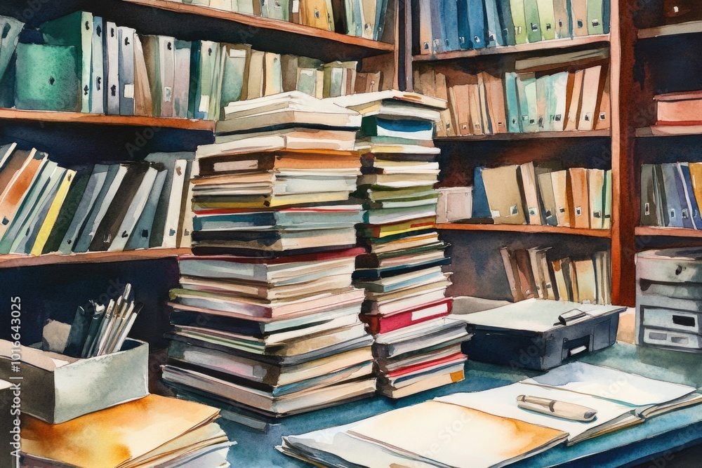Collection of books stacked on a table, ideal for illustrations or backgrounds. Collection of books stacked on a table, ideal for illustrations or backgrounds.