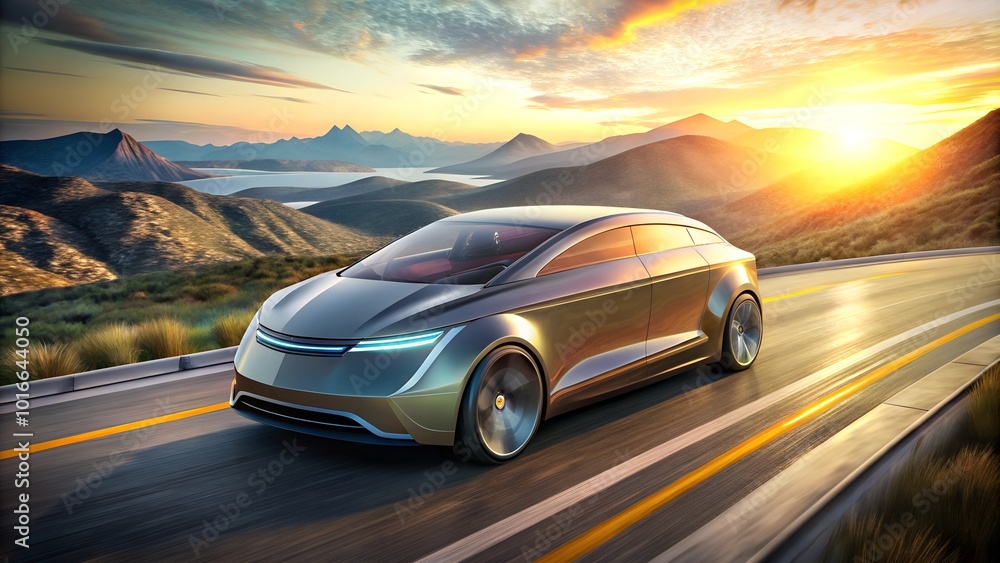 Naklejka premium design of modern a car on the road