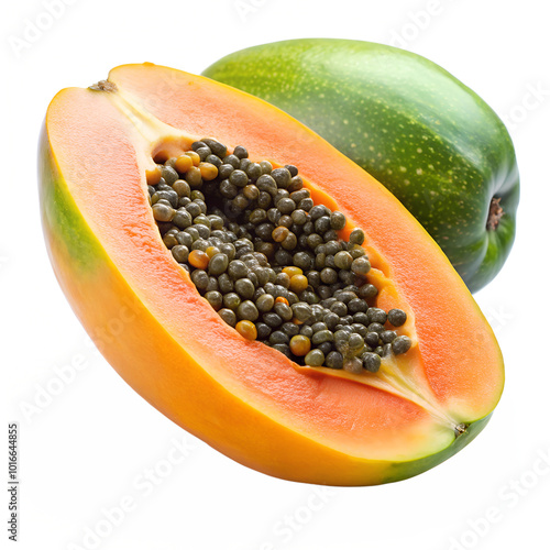 papaya isolate on transparency background