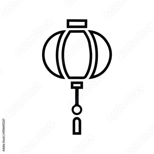 Lantern icon. Chinese new year lantern. Chinese New Year illustration.