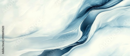 Abstract blue and white wave pattern with fluid design and smooth texture, perfect for backgrounds or creative projects.