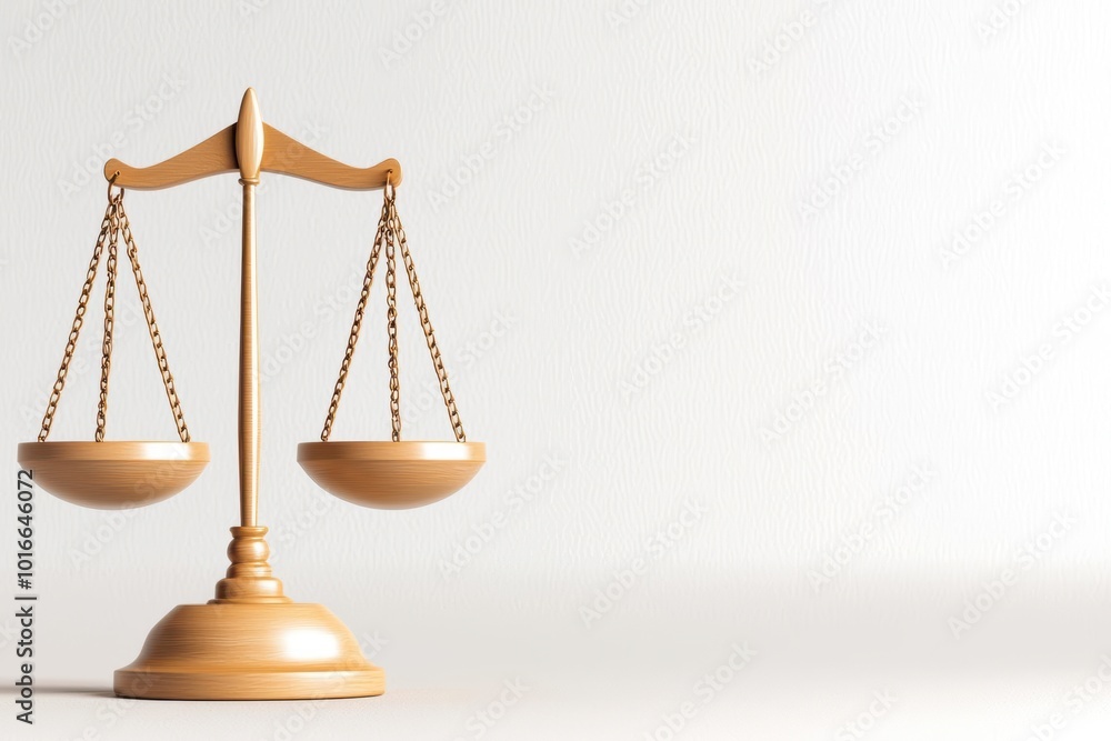 Wooden scales of justice on a white isolated background. Wooden scales of justice on a white isolated background.