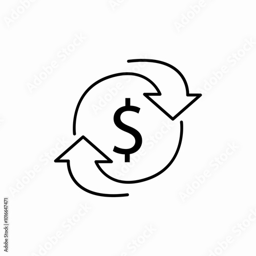 currency exchange icon sign vector