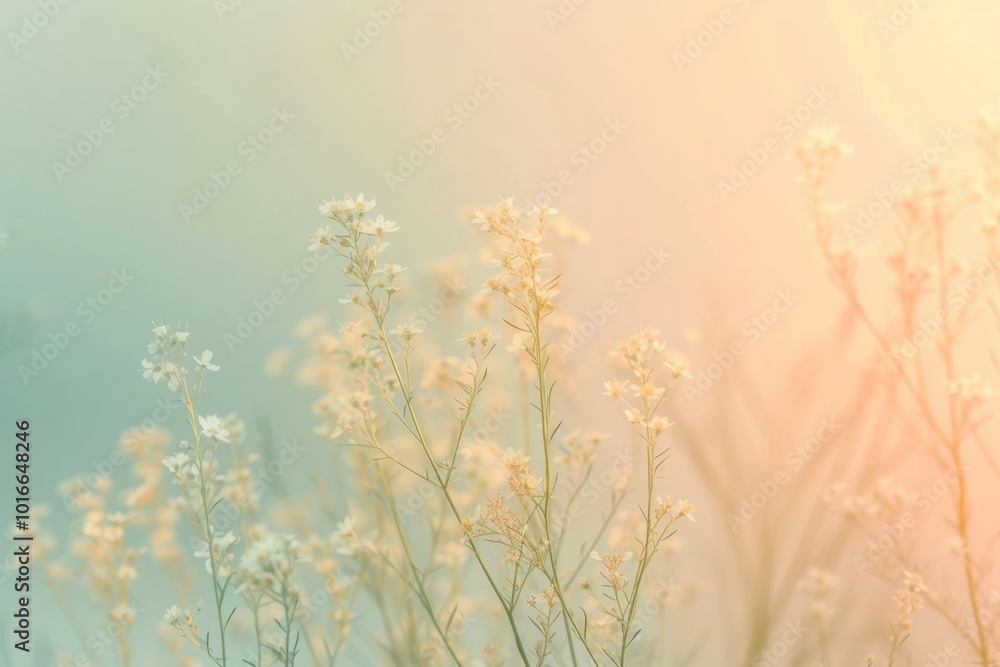 Tiny wildflowers gradient backgrounds outdoors blossom. Tiny wildflowers gradient backgrounds outdoors blossom.