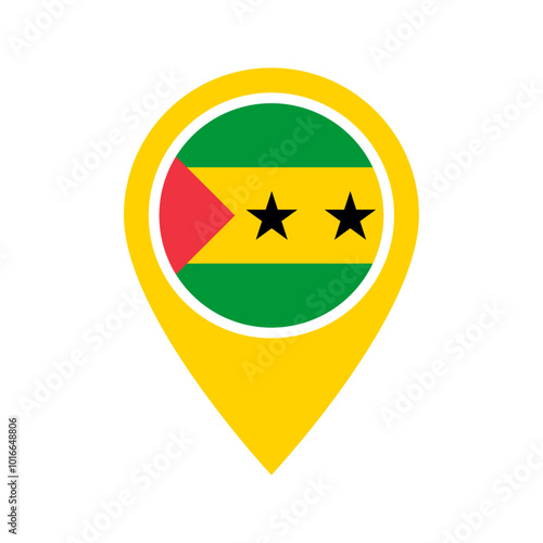 Free Download Sao Tome and Principe flag location icon - GFXLoad