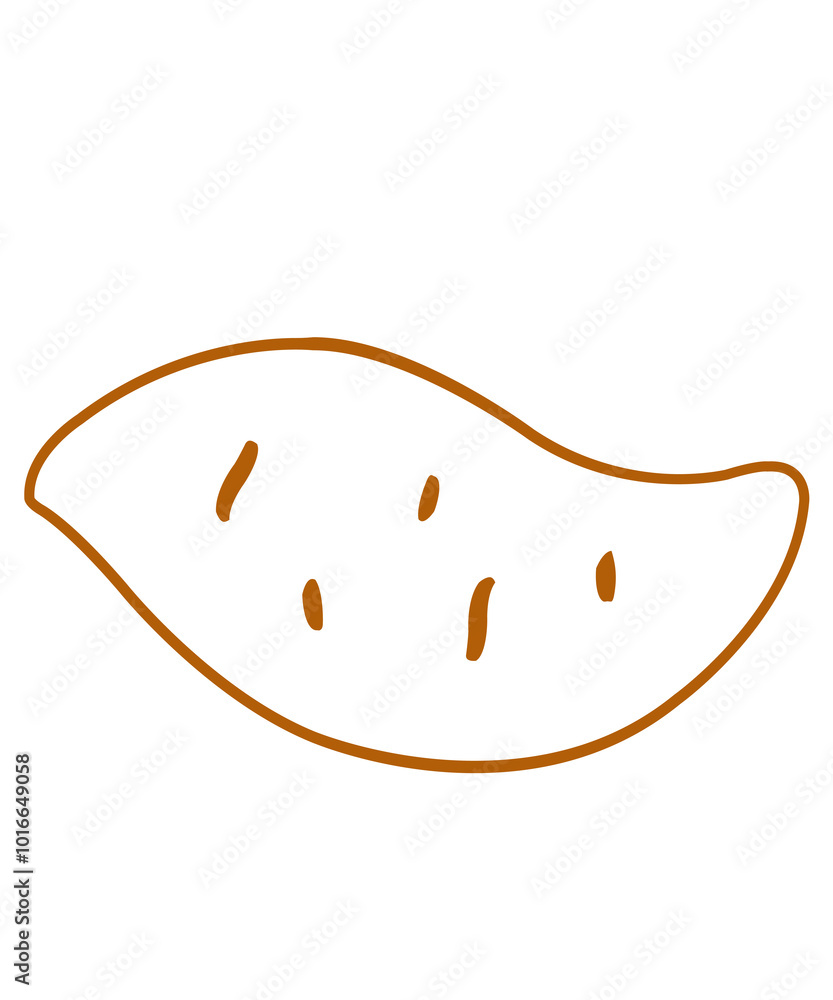 Sweet potato clip art design on plain white transparent isolated background for card, shirt, hoodie, sweatshirt, apparel, card, tag, mug, icon, poster or badge
Sweet potato clip art design on plain white transparent isolated background for card, shirt, hoodie, sweatshirt, apparel, card, tag, mug, icon, poster or badge
