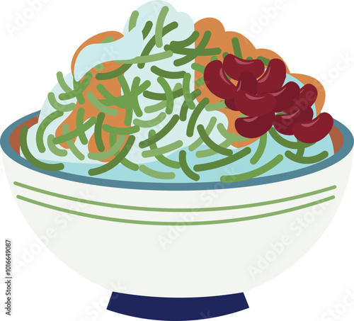 Cendol Malaysia Asian Food Illustration