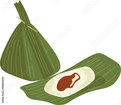 Khanom Sai Sai Thailand Asian Food Illustration