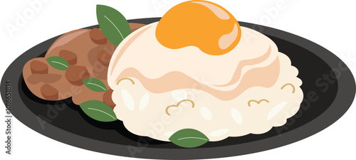 Pad Kra Pao Asian Food Illustration