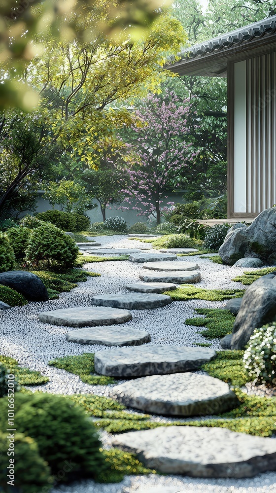 A serene garden pathway featuring stepping stones, lush greenery, and a tranquil atmosphere, perfect for relaxation and reflection. A serene garden pathway featuring stepping stones, lush greenery, and a tranquil atmosphere, perfect for relaxation and reflection.