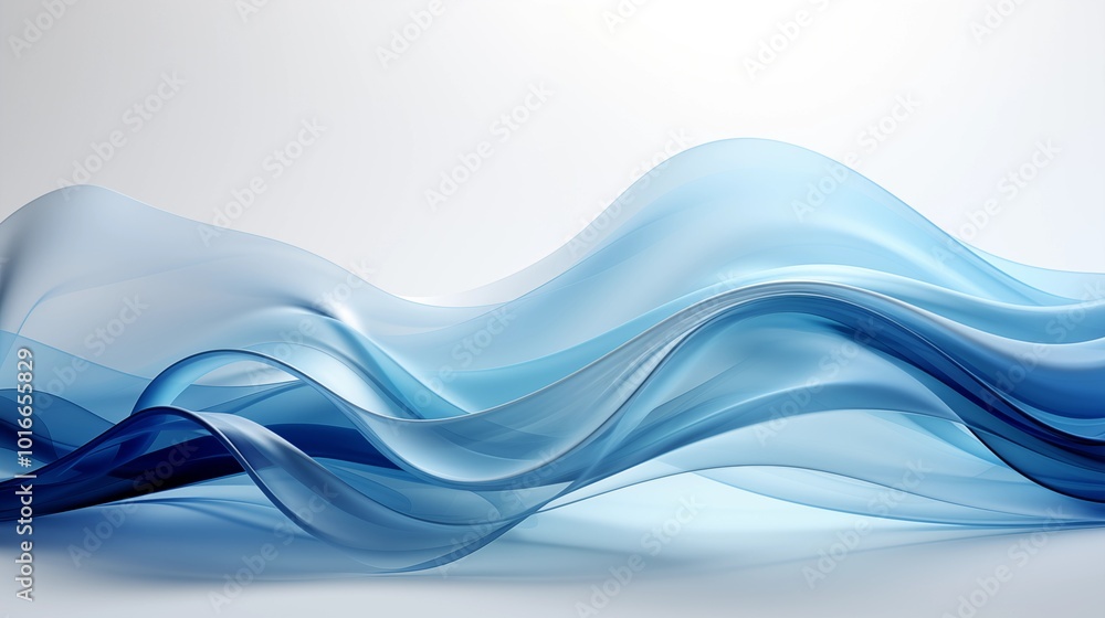 Abstract Background with Soft Blue Wavy Lines, Harmonious Blend of Colors Creating Tranquil Atmosphere for Graphics, Posters, Web Pages, and Print Media Abstract Background with Soft Blue Wavy Lines, Harmonious Blend of Colors Creating Tranquil Atmosphere for Graphics, Posters, Web Pages, and Print Media