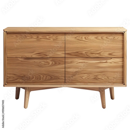Wooden sideboard or cabinet isolated 