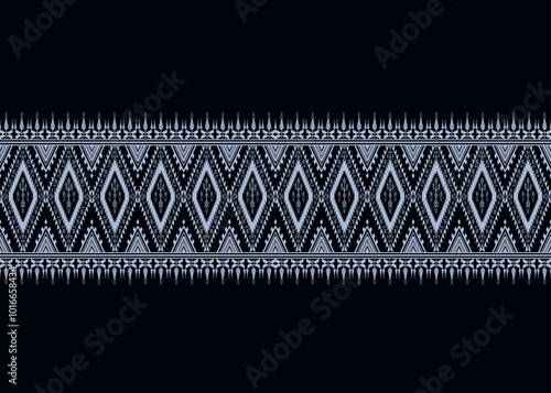 geometric lines blue and black Intertwined with fabric patterns, skirts, shirts, tablecloths, socks, curtains, pillows, hats, made into a large piece of fabric, patterns on glasses, plates, bowl