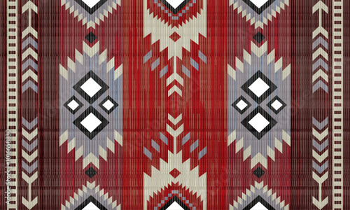 Vector pattern. Polypropylene rug. Native American, Navajo, Aztec, Apache, Southwestern and traditional Mexican style. Abstract pattern. Design for fabric, clothing, blankets, rugs, weaving, wrapping

