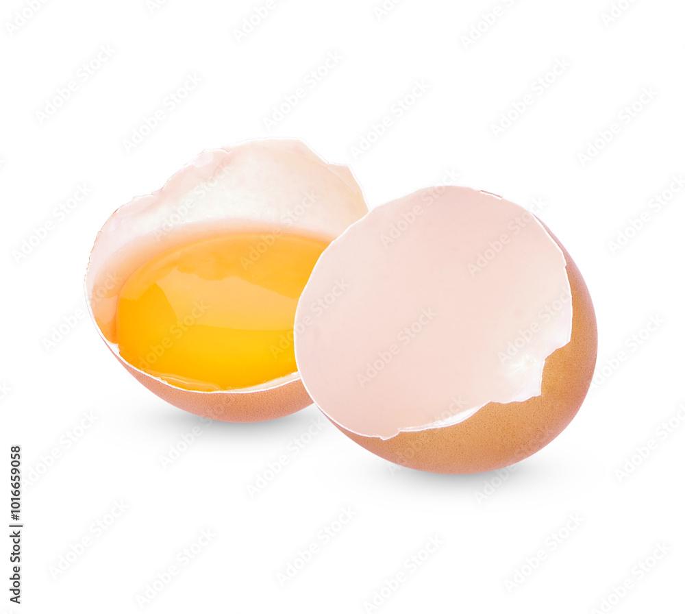 Chicken Egg , Broken egg isolated on white background Chicken Egg , Broken egg isolated on white background