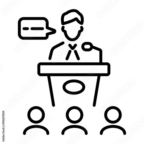 A line style icon of persuasion 