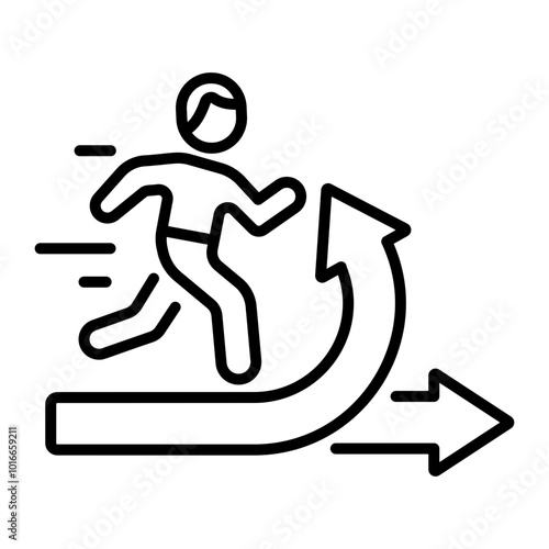 Agility icon in line style 