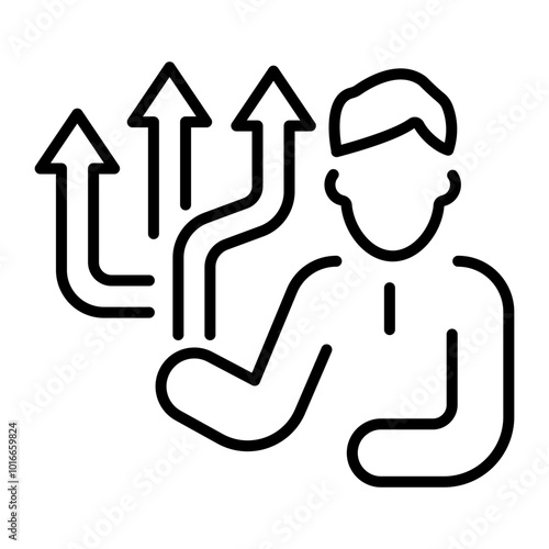 Flexibility icon in line style 