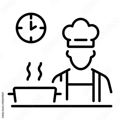 Cooking skills icon in outline style 