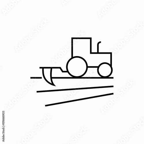 tractor farm icon sign vector