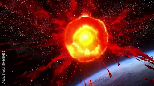 Asteroid Impacting Earth VFX Animation