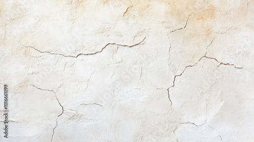 Cracked White Wall Surface Texture Background