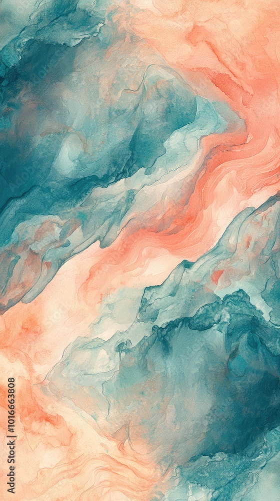 A stunning abstract art piece featuring soft waves of blue and coral hues, perfect for modern decor and creative projects. A stunning abstract art piece featuring soft waves of blue and coral hues, perfect for modern decor and creative projects.