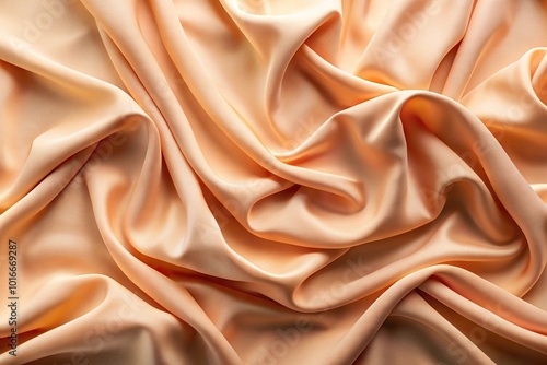 Abstract background with soft smooth peach colored fabric Aerial