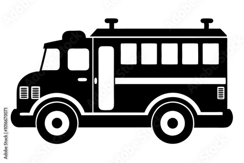 Fire Truck Silhouette vector illustration