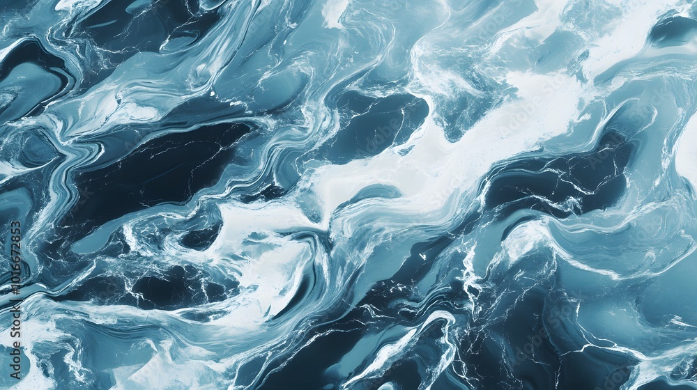 Abstract Fluid Marble Swirls in Cool Tones Abstract Fluid Marble Swirls in Cool Tones